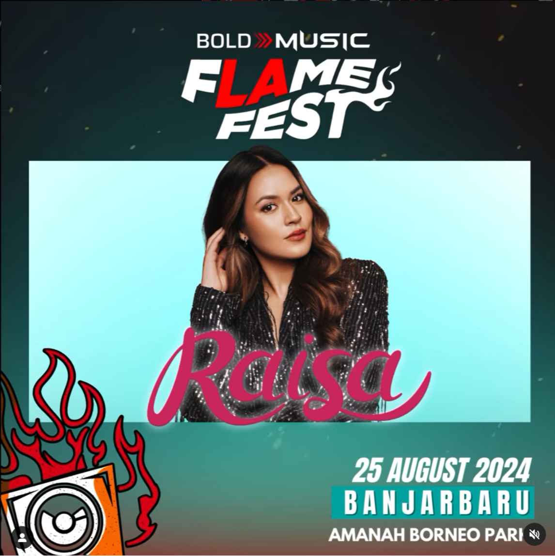 lineup flamefest Banjarbaru, Raisa